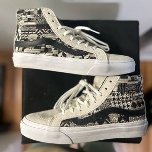 Vans SK8 Slim Italian Weave Black/White Classic Skate Shoe